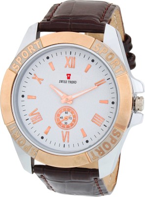 Swiss Trend ST2032 Exclusive White Dial Sporty Look Watch  - For Men   Watches  (Swiss Trend)