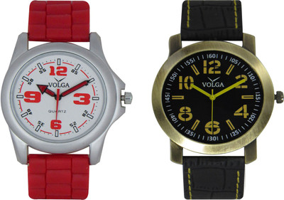 

Volga Branded Leather Quality Designer Dial Diwali Special Combo95 Designer Sport Looks WaterProof Mens Watch Watch - For Men