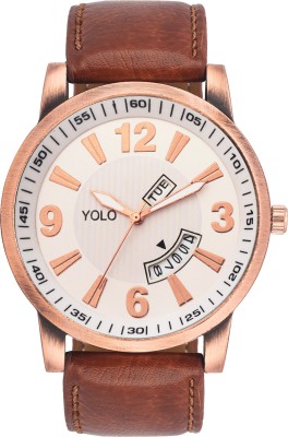 YOLO YGS-078 DDT COPPER WH Analog Watch  - For Boys   Watches  (YOLO)