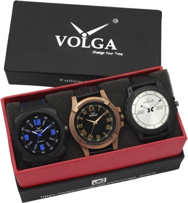 Volga VLW05-23-32-38 Mens Leather Belt Combo Mens Analog Watch Analog Watch  - For Men   Watches  (Volga)