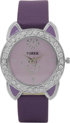 Torek Purple Rounded Analog Watch  - For Girls   Watches  (Torek)