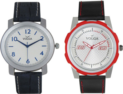 

Volga Branded Leather Quality Designer Dial Diwali Special Combo169 Designer Sport Looks WaterProof Mens Watch Watch - For Men