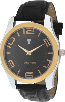 Swiss Trend ST2120 Golden Finish Analog Watch  - For Men   Watches  (Swiss Trend)