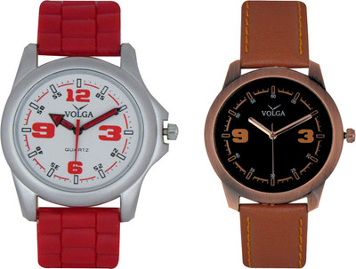 

Volga Branded Leather Quality Designer Dial Diwali Special Combo83 Designer Sport Looks WaterProof Mens Watch Watch - For Men