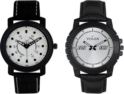 

Volga Branded Leather Quality Designer Dial Diwali Special Combo310 Designer Sport Looks WaterProof Mens Watch Watch - For Men