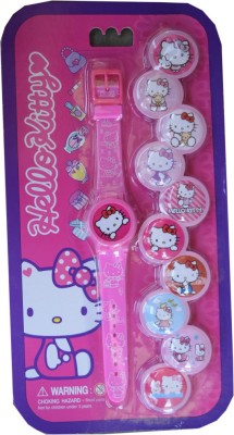 Creator Hello Kitty With Ten Dial Stickers Digital Watch  - For Boys & Girls   Watches  (Creator)
