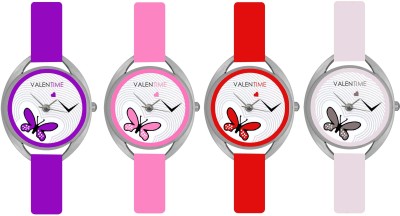 Valentime Branded New Latest Designer Deal Colorfull Stylish Girl Ladies25 38 Feb LOVE Couple Analog Watch  - For Girls   Watches  (Valentime)