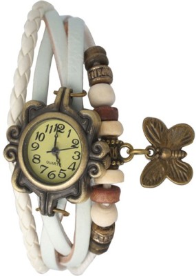 NS18 Vintage Butterfly Rakhi Watch White Analog Watch  - For Women   Watches  (NS18)