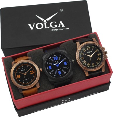 Volga VLW05-21-23-32 Mens Leather Belt Combo With Designer Stylish Branded Trendy box Analog Watch  - For Men   Watches  (Volga)