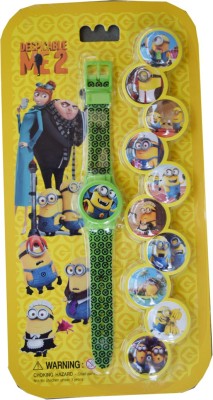 Creator Minions Despicable Me With Ten Dial Stickers Digital Watch  - For Boys & Girls   Watches  (Creator)
