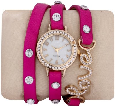 Ecbatic Golden and Pink Love Broach For Women Watch  - For Women   Watches  (Ecbatic)