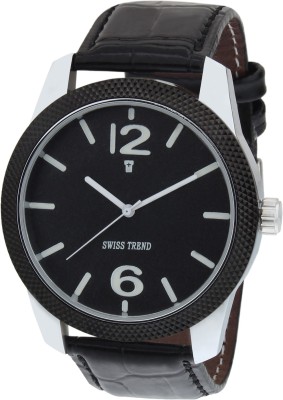 Swiss Trend ST2024 Black Stunning Analog Watch  - For Men   Watches  (Swiss Trend)
