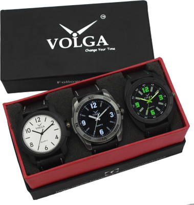

Volga VLW05-13-18-34 Mens Leather Belt Combo With Designer Stylish Branded Trendy box Watch - For Men