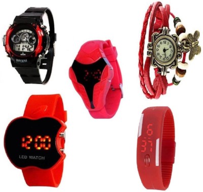 MKS Birthday Gift Red Digital - 1 Analog-Digital Watch  - For Boys & Girls   Watches  (MKS)