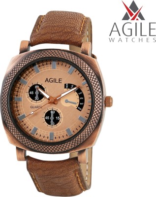 Agile AGM077 Classique Chrono Pattern Dial Analog Watch  - For Men   Watches  (Agile)