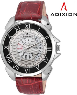 Adixion 9506SLD2 New Maroon Strap watch with Day and Date Analog Watch  - For Men   Watches  (Adixion)