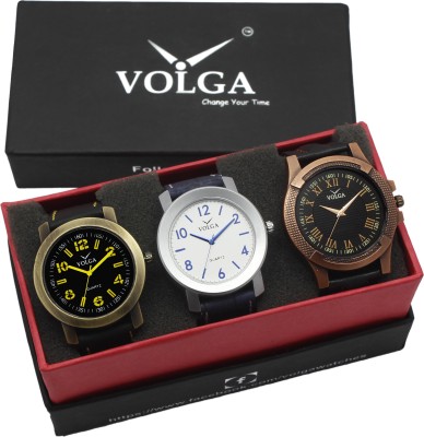 Volga VLW05-11-23-33 Mens Leather Belt Combo With Designer Stylish Branded Fabulous box Analog Watch  - For Men   Watches  (Volga)