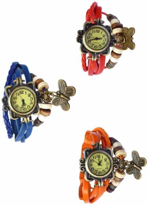 Felizo Casual Vintage Hanging Butterfly Pack of 3 Analog Watch  - For Girls   Watches  (Felizo)