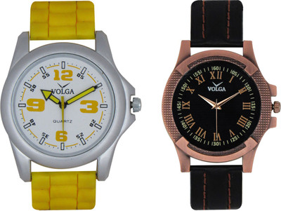 

Volga Branded Leather Quality Designer Dial Diwali Special Combo118 Designer Sport Looks WaterProof Mens Watch Watch - For Men
