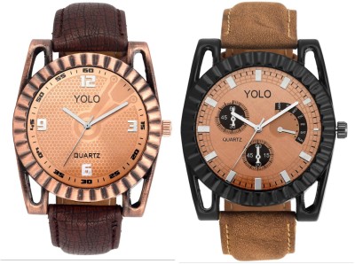 YOLO Gents Frame Dial Strap Combo YGN-004 Analog Watch  - For Men   Watches  (YOLO)