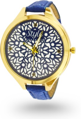 Shivam Retail Blue Flower Analog Watch  - For Girls   Watches  (Shivam Retail)