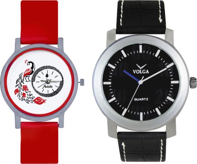 Volga Designer FVOLGA Beautiful New Branded Type Watches Men and Women Combo63 VOLGA Band Analog Watch  - For Couple   Watches  (Volga)