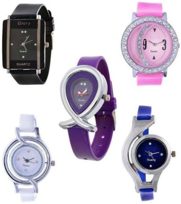 SPINOZA Glory multicolor fancy set of 5 watches Analog Watch  - For Girls   Watches  (SPINOZA)