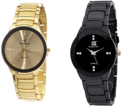 IIK Collection Gold-Black Analog Watch  - For Men   Watches  (IIK Collection)