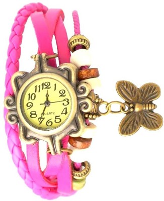 Design Culture dgcVINTAGE-D.Pink Vintage butterfly Analog Watch  - For Girls   Watches  (Design Culture)