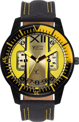 

Youth Club STUNNING BLACK YELLOW PRINTED 789 Watch - For Men