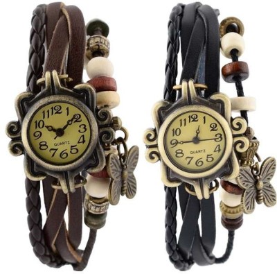 Ravishing Bracelet Brown & Black Analog Watch  - For Girls   Watches  (Ravishing)