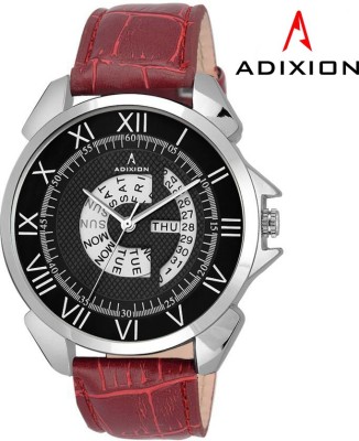 Adixion 9506SLD1 New Maroon Strap watch with Day and Date Analog Watch  - For Men   Watches  (Adixion)