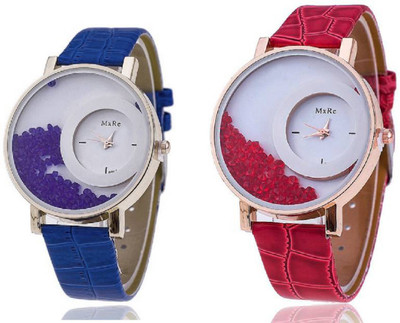 

MxRe Blue-Red-Wrist Watch - For Women