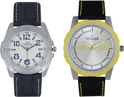 Volga Branded Leather Quality Designer Dial Diwali Special Combo495 Designer Sport Looks WaterProof Mens Watch Analog Watch  - For Men   Watches  (Volga)
