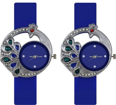 Keepkart KK Blue Morni Dial Diamond Work Watch  - For Women   Watches  (Keepkart)