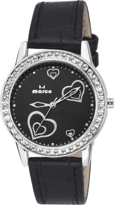 Marco DIAMOND MR-LR 7000 BLACK Analog Watch  - For Women   Watches  (Marco)