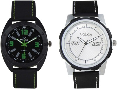 Volga Branded Leather Quality Designer Dial Diwali Special Combo363 Designer Sport Looks WaterProof Mens Watch Analog Watch  - For Men   Watches  (Volga)