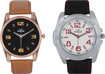 

Volga Branded Leather Quality Designer Dial Diwali Special Combo442 Designer Sport Looks WaterProof Mens Watch Watch - For Men