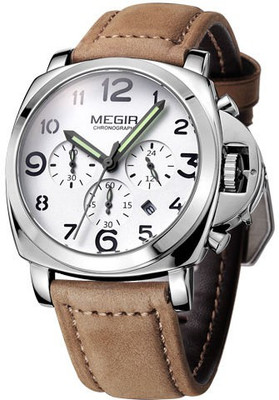 

Megir 3406-Silver Watch - For Men