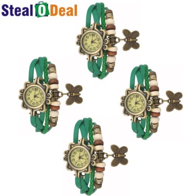 Stealodeal Green Rakhi Antique Butterfly Watch  - For Men & Women   Watches  (Stealodeal)