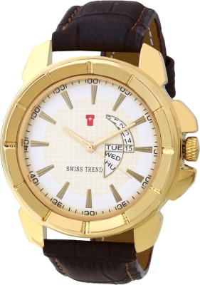 Swiss Trend ST2061 Exclusive Golden Finish Watch  - For Men   Watches  (Swiss Trend)