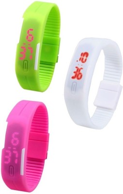 Shoppingekart RD0119 Rewin Pack of 3 Digital Watch  - For Couple   Watches  (Shoppingekart)