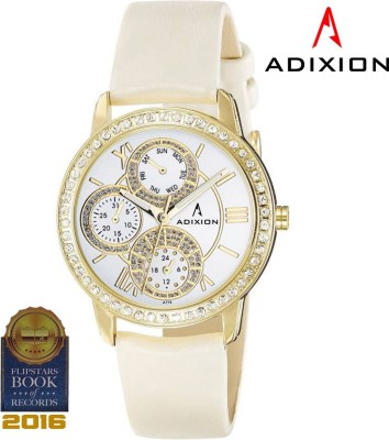 Adixion 9743YL03 New Series Genuine Leather Watch with Chronograph Pattern Analog Watch  - For Men & Women   Watches  (Adixion)