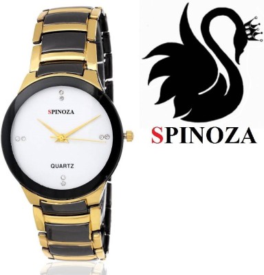 SPINOZA gold black professional watch with white dial luxury Analog Watch  - For Men   Watches  (SPINOZA)