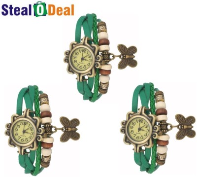 Stealodeal Green Rakhi Retro Style Butterfly Watch  - For Men & Women   Watches  (Stealodeal)