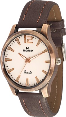 Marco MR-GR401-WHT-BRW Marco Analog Watch  - For Men   Watches  (Marco)