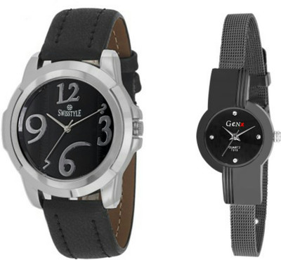 

Swisstyle SS-1218BLK-GN004BLK Flunky Watch - For Couple