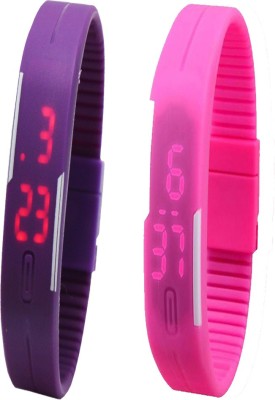 Y&D Combo of Led Band Purple + Pink Watch  - For Men & Women   Watches  (Y&D)