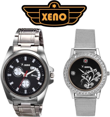 Xeno FMW18-430 Chronograph Day Date Pattern Elite Stylish Black Modish Combo Watch  - For Men & Women   Watches  (Xeno)