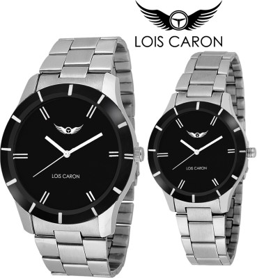 Lois Caron COUPLE BLACK ANALOG WATCH Watch  - For Couple   Watches  (Lois Caron)